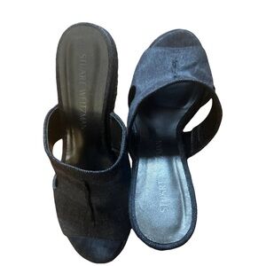 Stuart Weitzman blue wedges